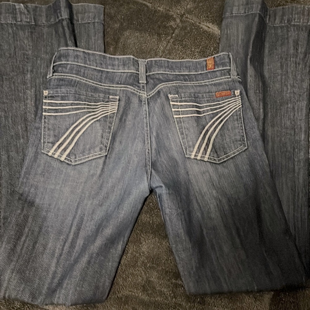 7 for All Mankind DOJO jeans size 29 long low rise crease perfect
